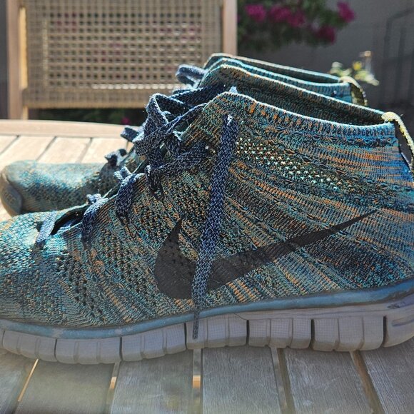 Nike Free Flyknit Chukka Mineral Teal Men running shoes, size 8 main image 8